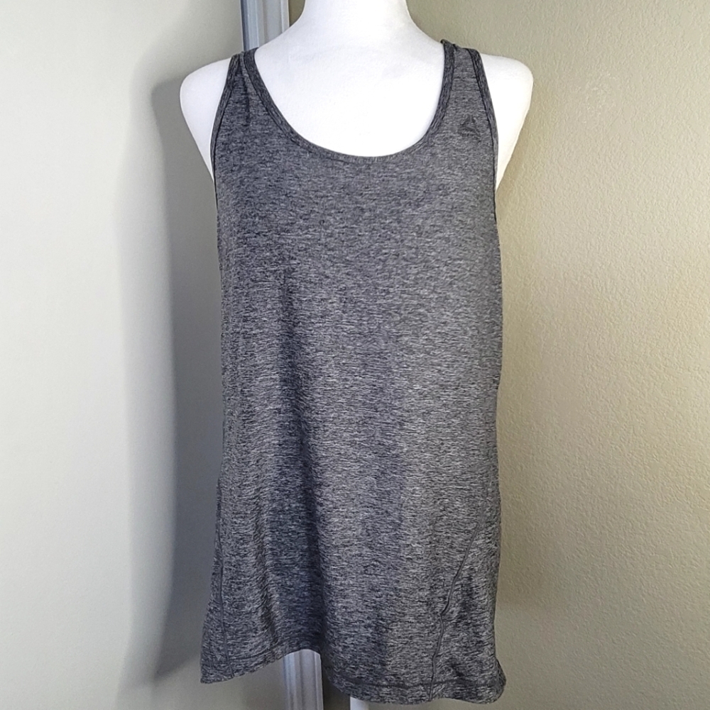 Reebok, Pullover, Twist Back Tank Top, Womens Size Medium, Metallic/Grey